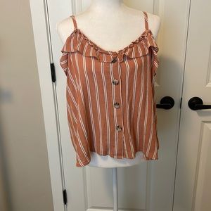 Universal threads striped tank top.